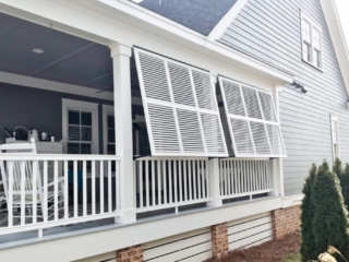 Bahama Shutters | Charlotte, NC Fiberglass Shutters on a Porch