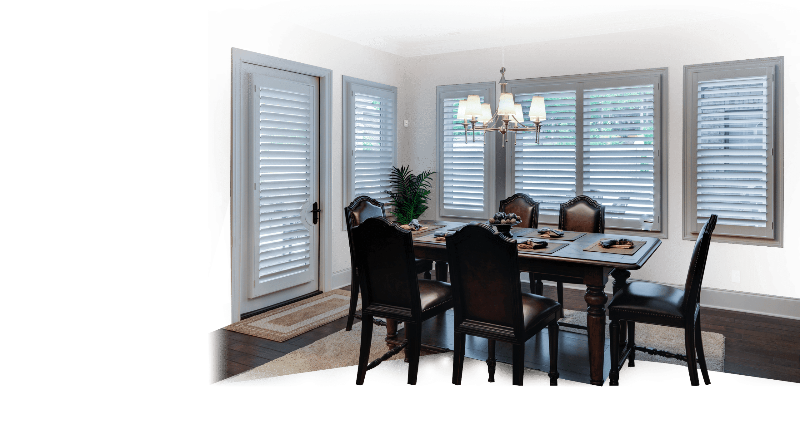 plantation shutters in the dining room