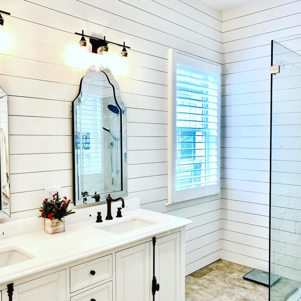 Plantation Shutters in a bathroom by Elite Shutters and Blinds, Charlotte, NC