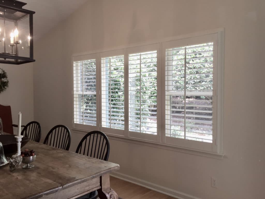 Plantation Shutters in a dining room
