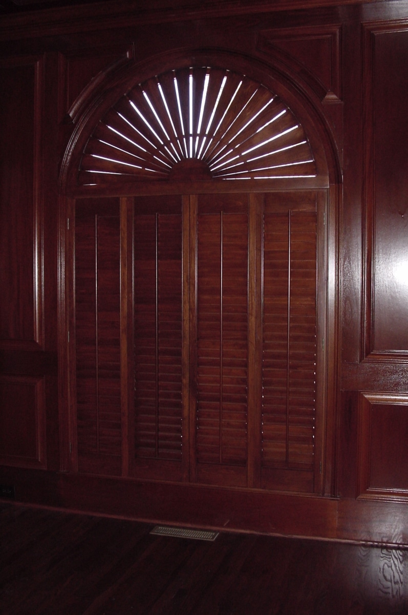 Stained Interior Basswood Shutters