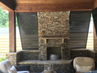 Painted Western Red Cedar Bahama Shutters Painted Western Red Cedar Bahama Shutters