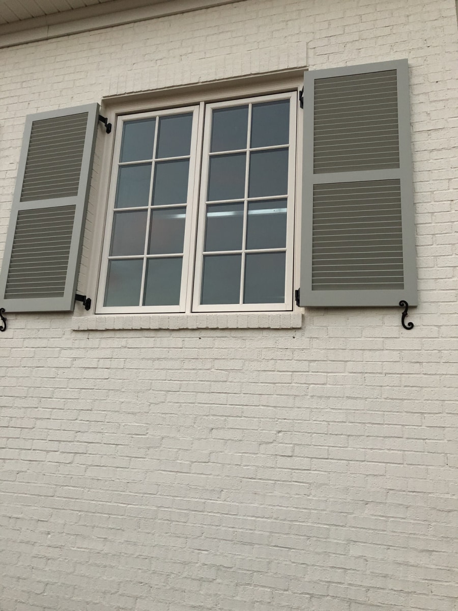 Fixed Louvered Shutters with custom hardware