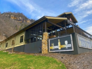 Burntshirt Bistro and Tasting Room Bahama Shutters | Chimney Rock, NC Burntshirt Bistro and Tasting Room Bahama Shutters on Patio