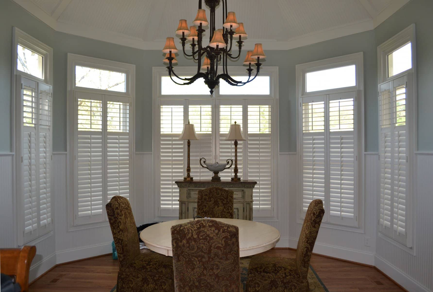 3" Custom Shutters in a Dining Room