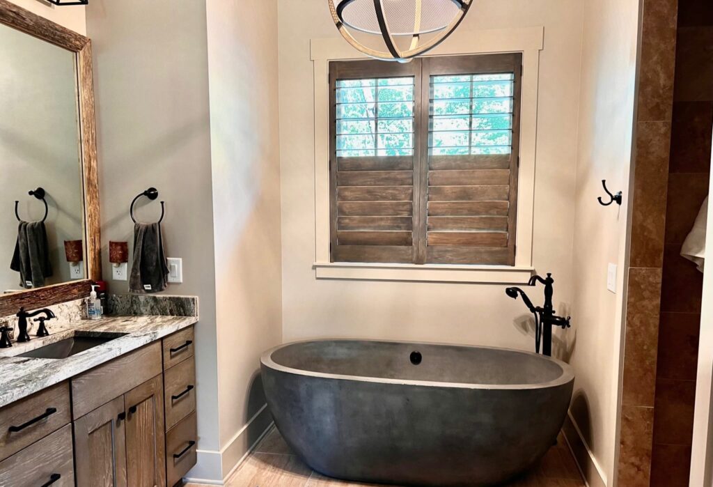 Stain Shutters in a Bathroom