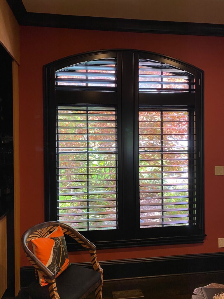 Black Arched Shutters