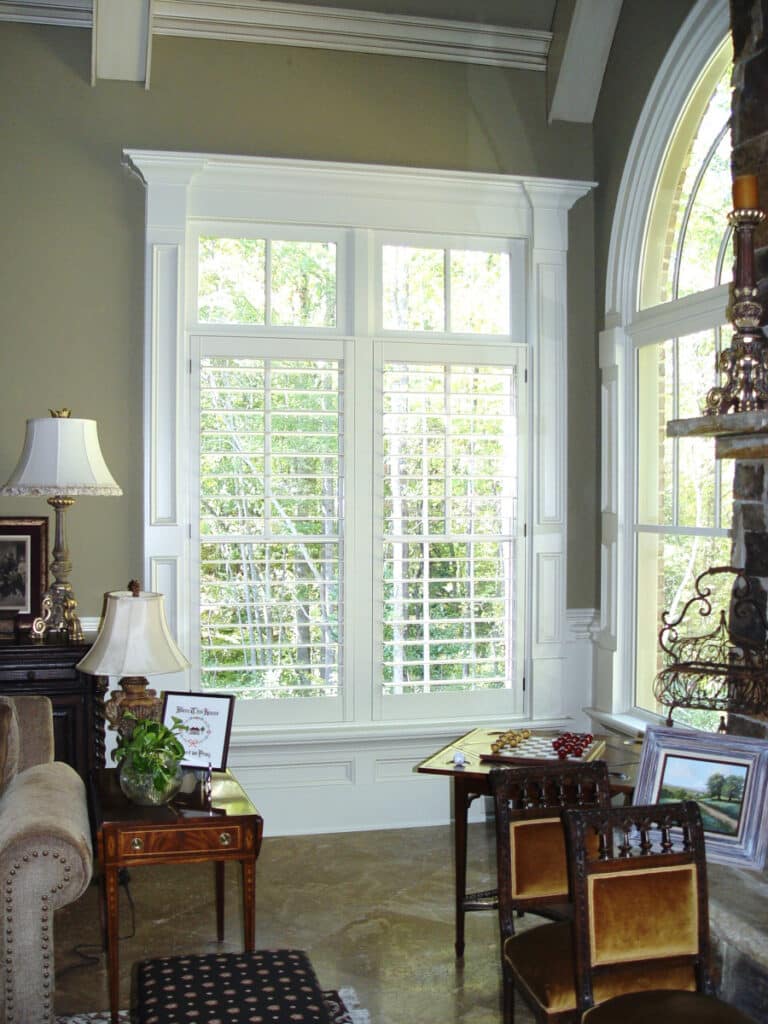 Clear View Shutters in a Family Room