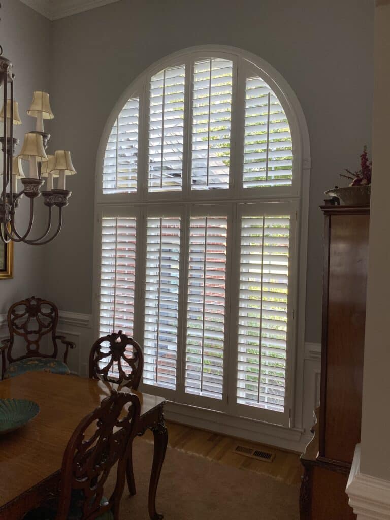 Horizontal Arch Top Plantation Shutters in Greenville, SC
