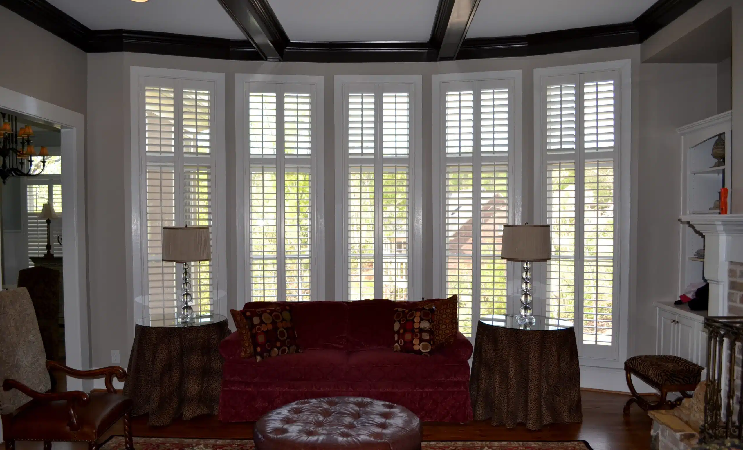 3 inch planation shutters in formal living room