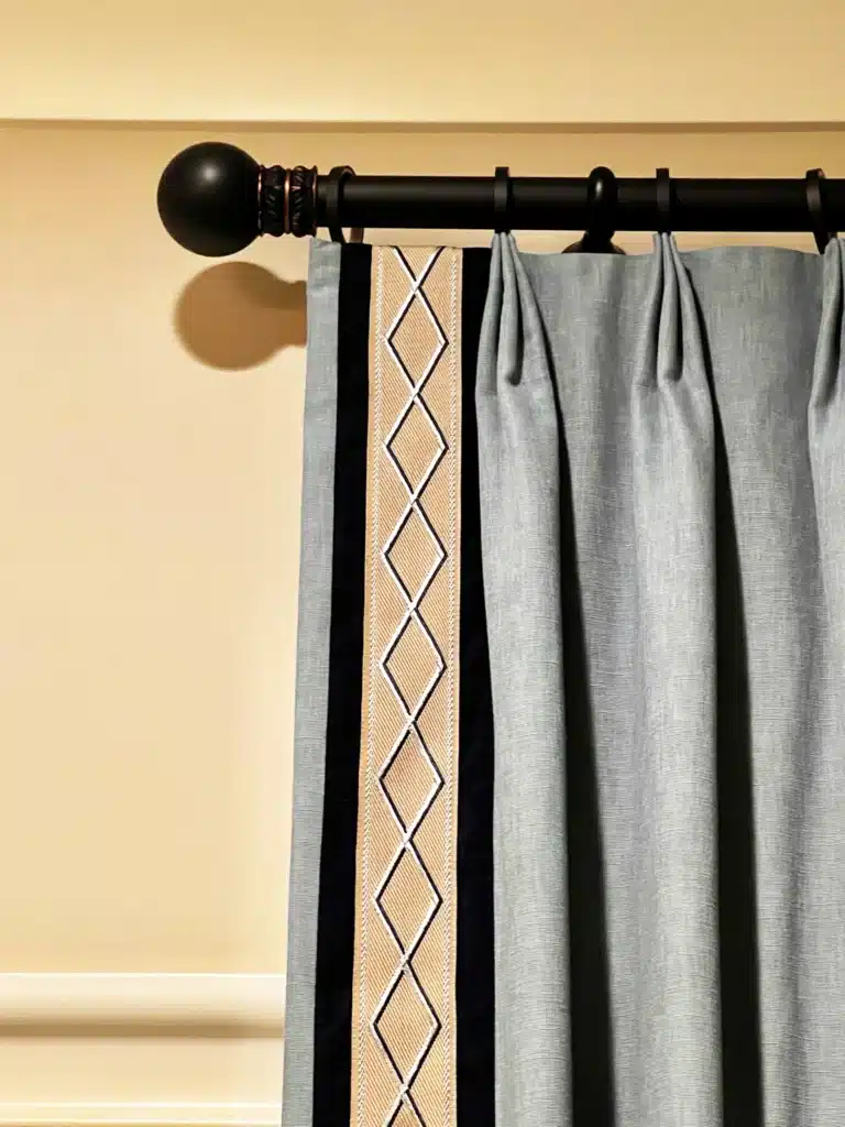 Custom Drapery with Edge Detail