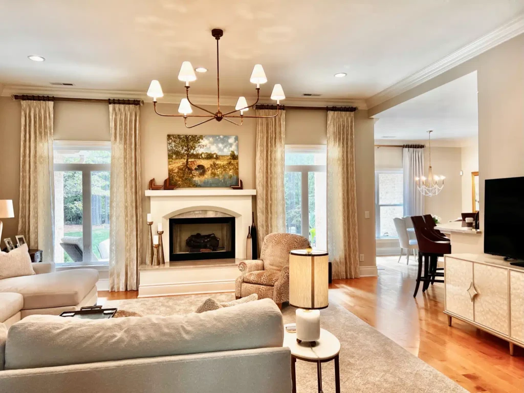 Elite Custom Drapery in Living Room