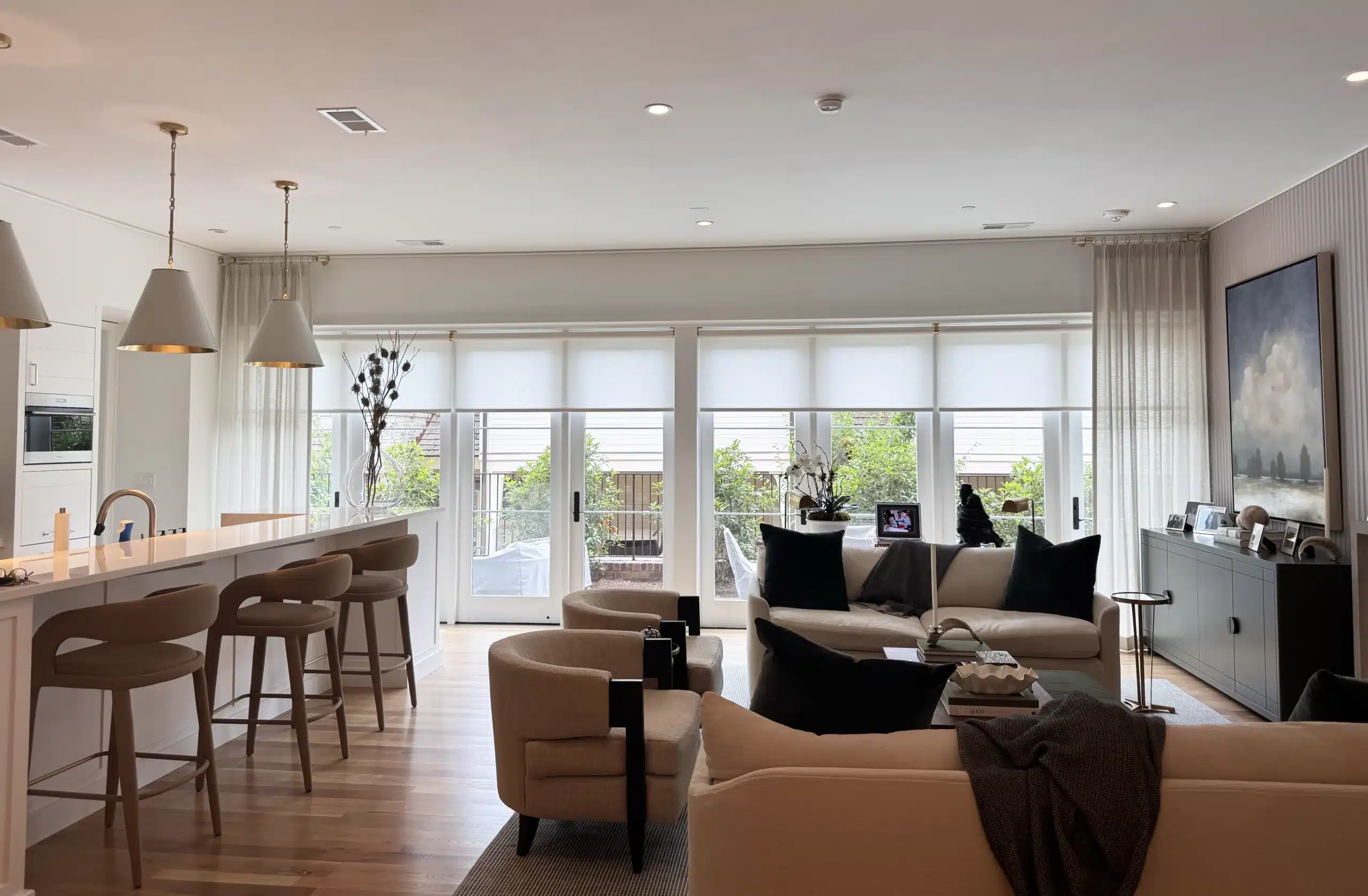 Elite Custom Drapery with Palladium Lutron Shades Elite Custom Drapery with Palladium Lutron Shades